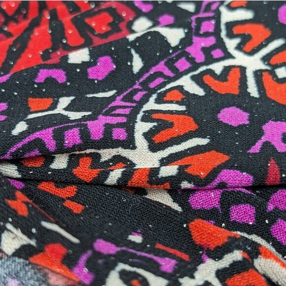 2+ Yards Sparkly Medallion Vintage Stretchy Dance Jersey Fabric from South Korea - Picture 4 of 10